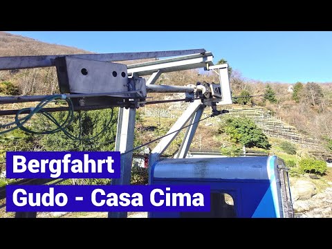 Private Luftseilbahn Gudo - Casa Cima - Bergfahrt - funivia