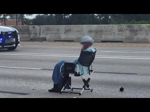 Houston-area I-45 closed as woman sits on freeway, allegedly armed