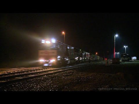 2MP9 SCT Diesel Freight Train At Night  (30/6/2020) - PoathTV Australian Railways