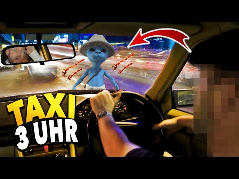 gruseliger TAXI FAHRER fährt vor SMURF CAT um 3 UHR nachts WEG bevor HALLOWEEN!!