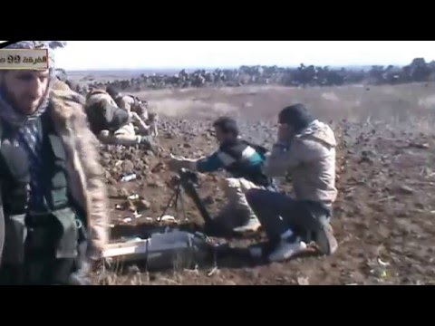 استهداف مقرات النظام بقذائف الهاون من قبل الفرقة 99 مشاة ضمن معركة السيطرة على جدية في ريف درعا