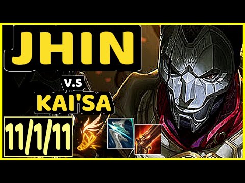JHIN vs KAI'SA - 11/1/11 KDA BOTTOM ADC CHALLENGER GAMEPLAY - BR