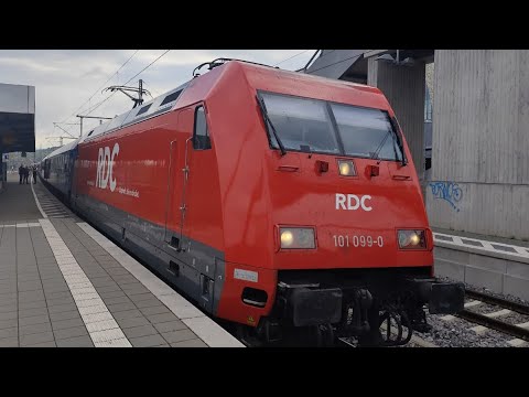 Führerstandsmitfahrt auf Baureihe 101.Von Mannheim bis Rastatt auf dem BTE Autoreisezug nach Lörrach