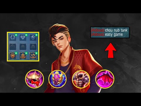 CHOU NEW EMBLEM SET AND BUILD (TANK) NEW SEASON RANK CHOU GAMEPLAY | MOBILE LEGENDS