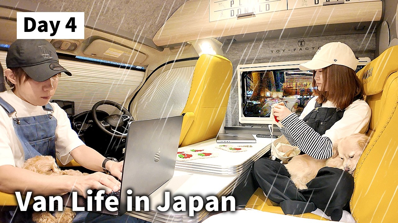 Cozy Rainy Day van life in Japan