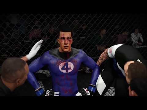 Thing vs. Mister Fantastic (EA sports UFC 2) - CPU vs. CPU - Crazy UFC 👊🤪