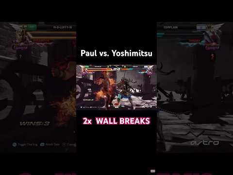 2x WALL BREAKS Yoshimitsu vs. Paul | Tekken 7 Online Tournament #tekken7 #shorts