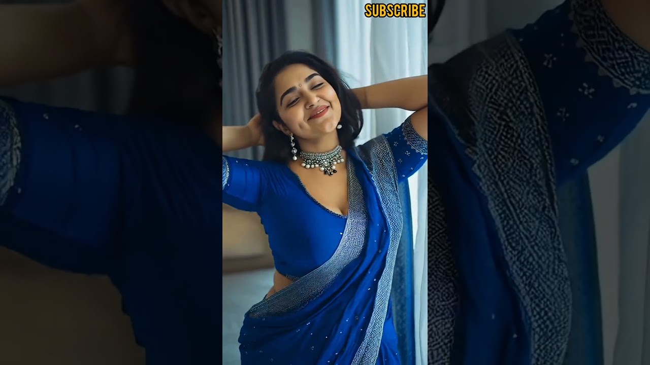 Blue Saree Beauty! Curvy Queen OOTD ✨ #traditionallook #sareefashion #shorts #curvyqueen