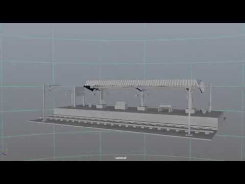 Indian Style Railway Station Platform 3D -- 2