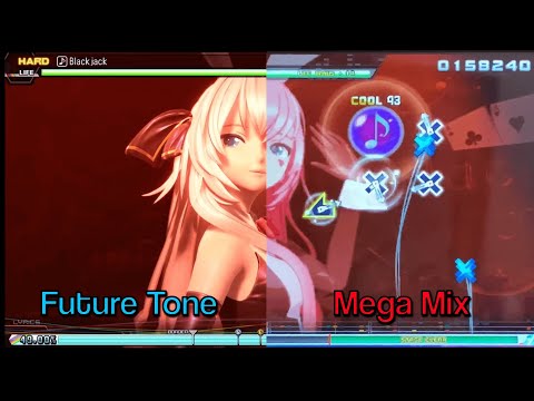 Mega Mix's and Future Tone's charts are the same (because it's a port)