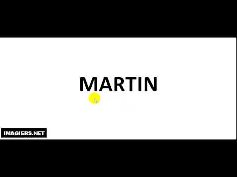 How To Pronounce French Christian Name = MARTIN
