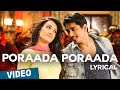 Poraada Poraada Song With Lyrics Aranmanai 2 Siddharth Trisha Hansika Hiphop Tamizha