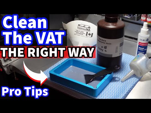 STOP Watch First - How To Clean Resin Printers - 3D Printing Beginner Tips - How to Clean the VAT