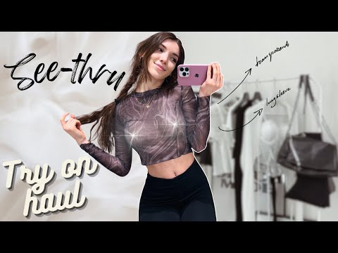 See-Through Clothes | Transparent Try On Haul at Mall