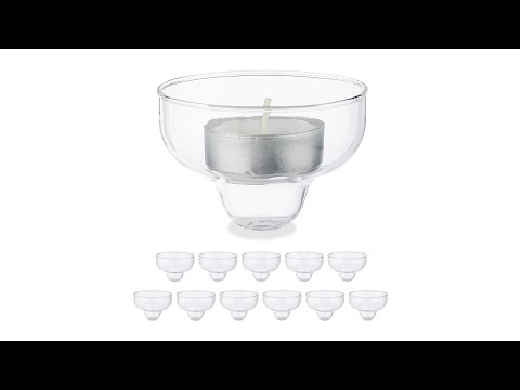 Lot De 12 Photophores Flottants En Verre - Décoration De Table, Mariage, Fête, Bassin, Transparents