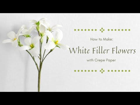 MAKING WHITE FILLER FLOWERS to go with your Bouquet
