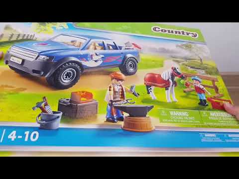 Unboxing Playmobil 70518 Mobiler Hufschmied