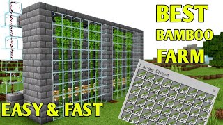 FULLY AUTOMATIC VERY FAST BAMBOO FARM IN MINECRAFT 🔥1000+ PER HOURS