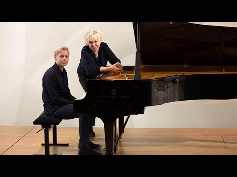 Alexander Malofeev and his teacher Elena Berezkina