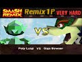 Smash Remix Classic Mode Remix 1P Gameplay With Polygon Luigi VERY HARD