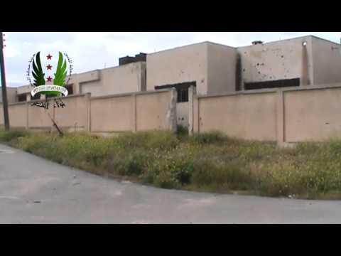 استهداف مقرات النظام في قرية المشرفة في ريف حمص بصاروخ محلي الصنع من قبل لواء النصر