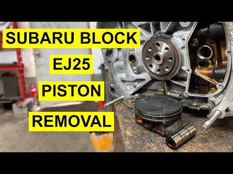 How To Remove Pistons From Subaru Cylinder Block EJ25 - 1989- 2021