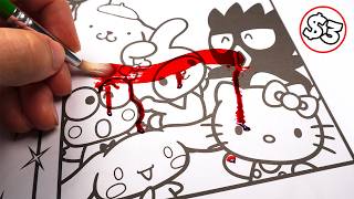 Download lagu HORROR Artist Vs $3 HELLO KITTY Children's Coloring Book ✍️ mp3