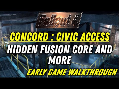 Civic Access: Fusion Core & Loot - Concord Secret Location (Walkthrough) | Fallout 4