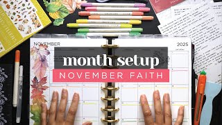 NOVEMBER PLANNER SETUP :: Faith Planner Monthly Plan With Me