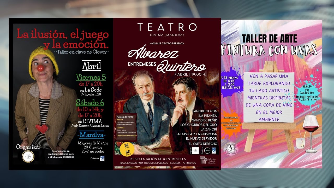 Próximas citas culturales de la asociación A13