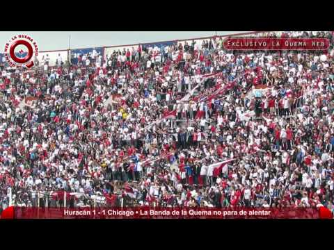 "Huracan 1 - 1 Chicago - La Banda de la Quema no para de alentar - www.laquemaweb.com.ar" Barra: La Banda de la Quema • Club: Huracán