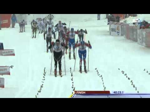 Tour de Ski 2011 stage  2 15 km handicap start  - Cologna wins