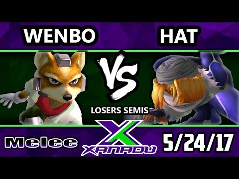 S@X 203 - Wenbo (Fox) Vs. Hat (Marth, Sheik) - Smash Melee Losers Semis - SSBM