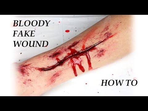 BLOODY FAKE WOUND | NEP WOND MAKEN MET GRIMAS DERMA WAX | Dazzling Beauty