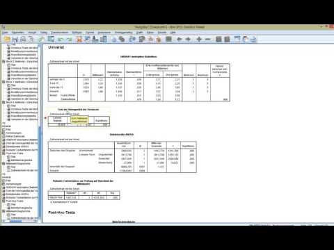Univariate Varianzanalyse ohne Varianzhomegenität mit Welch-Test