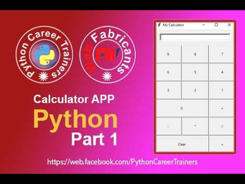 Builder a simple Calculator App using Python Tkinter GUI Part 1