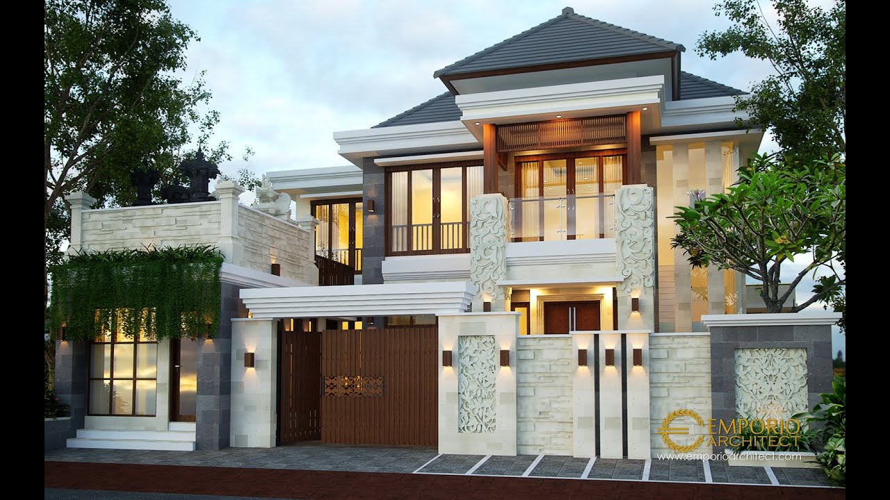 Desain Rumah Villa Bali 2 Lantai Ibu Citra Di Denpasar