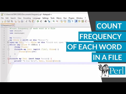 Count Frequency of Each Word in a File with Perl