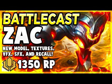 *NEW* BATTLECAST ZAC SKIN IS JUST BEAUTIFUL! - League of Legends PBE Gameplay