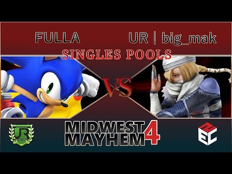 Midwest Mayhem 4  SINGLES POOLS - FULLA (Pikachu) vs UR | big_mak (Sheik)