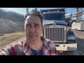Dump Truck Unloading Dirt Winter Kenworth tri axle