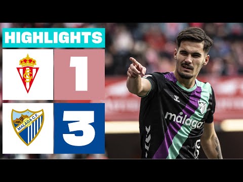 REAL SPORTING 1 - 3 MÁLAGA CF | RESUMEN LALIGA HYPERMOTION