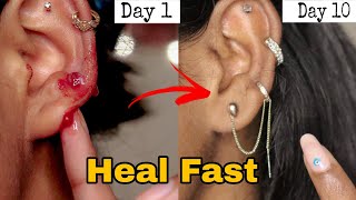How to Heal Infected Ear/Nose Piercing Fast | Pus , Bump ,Bleeding ,swelling Aftercare
