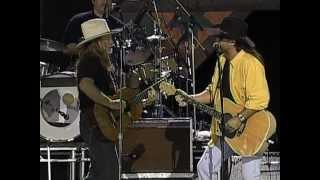 Billy Ray Cyrus with Willie Nelson - Stop Picking On Willie (Live at Farm Aid 1997)
