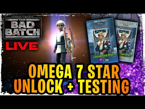 Omega Bad Batch 7 Star Unlock + Testing LIVE + Grand Arena! Star Wars: Galaxy of Heroes