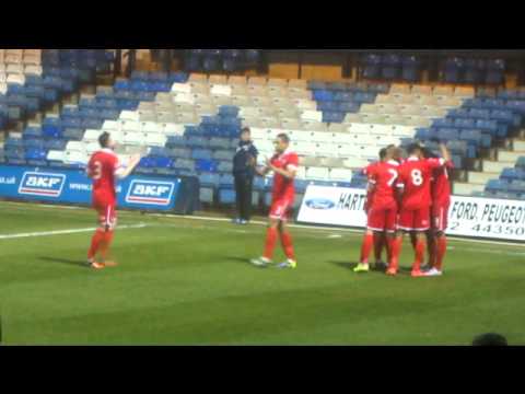 Nathan Frater Goal AFC Dunstable v Barton Rovers Beds Senior Cup 16th March 2016