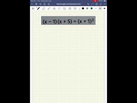 Gleichungen mit Klammern lösen Klasse 8 RS