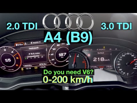 Acceleration Battle | Audi A4 2.0 TDI vs Audi A4 3.0 TDI | 110 vs 160 kW | DO YOU REALLY NEED V6?