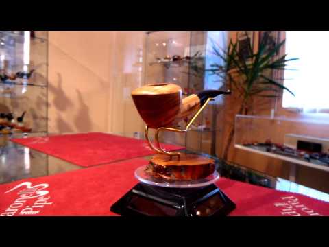 Pipa olivastro half bent fatta a mano - www.paronellipipe.it