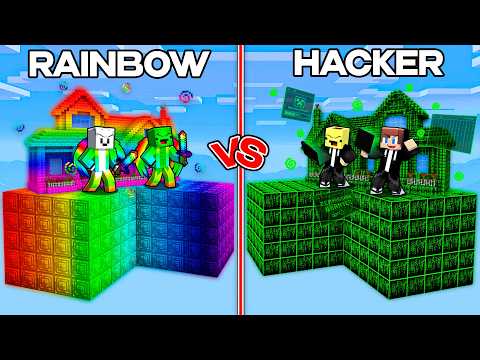 Banana Kid and JJ vs Mikey and Carrie: HACKER vs OP SKYBLOCK BATTLE In Minecraft - Maizen